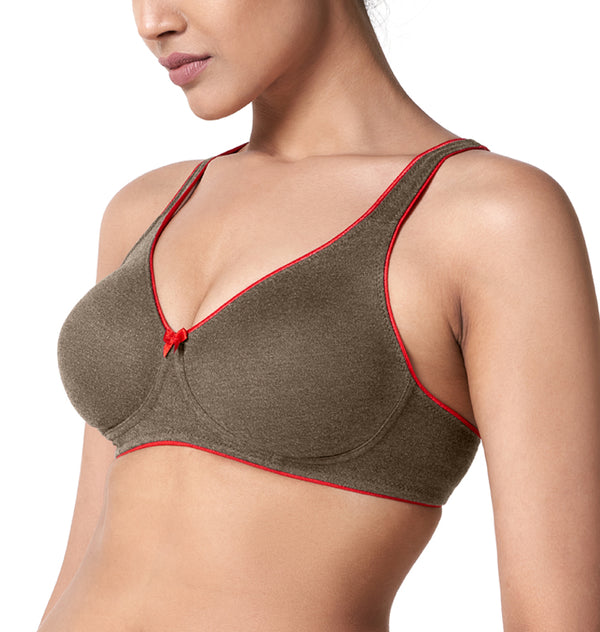 Buy_Blossom_tshirt_bra_Brilliant_cotton_polyester_non-padded_moulded_cups_Coffee