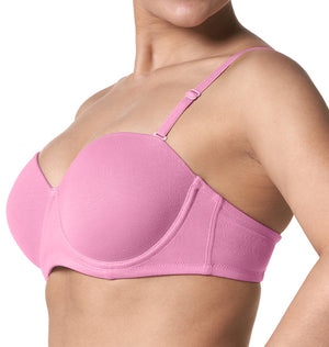 Buy_Blossom_Strapless_Bra_medium_padded_Bra_Demi_cup_Padded_Bra_Pink-2